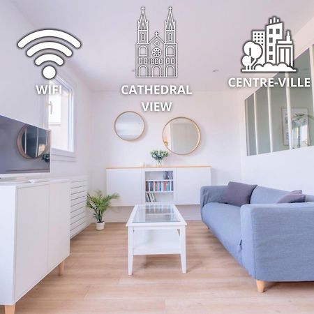 Le Clovis - Cathedrale Apartment Reims Bagian luar foto
